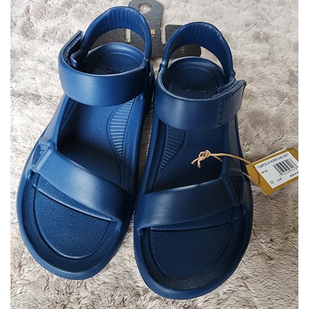 Teva Hurricane Drift Blue Lightweight Rubber Sandals Kids 13 1124072C-K